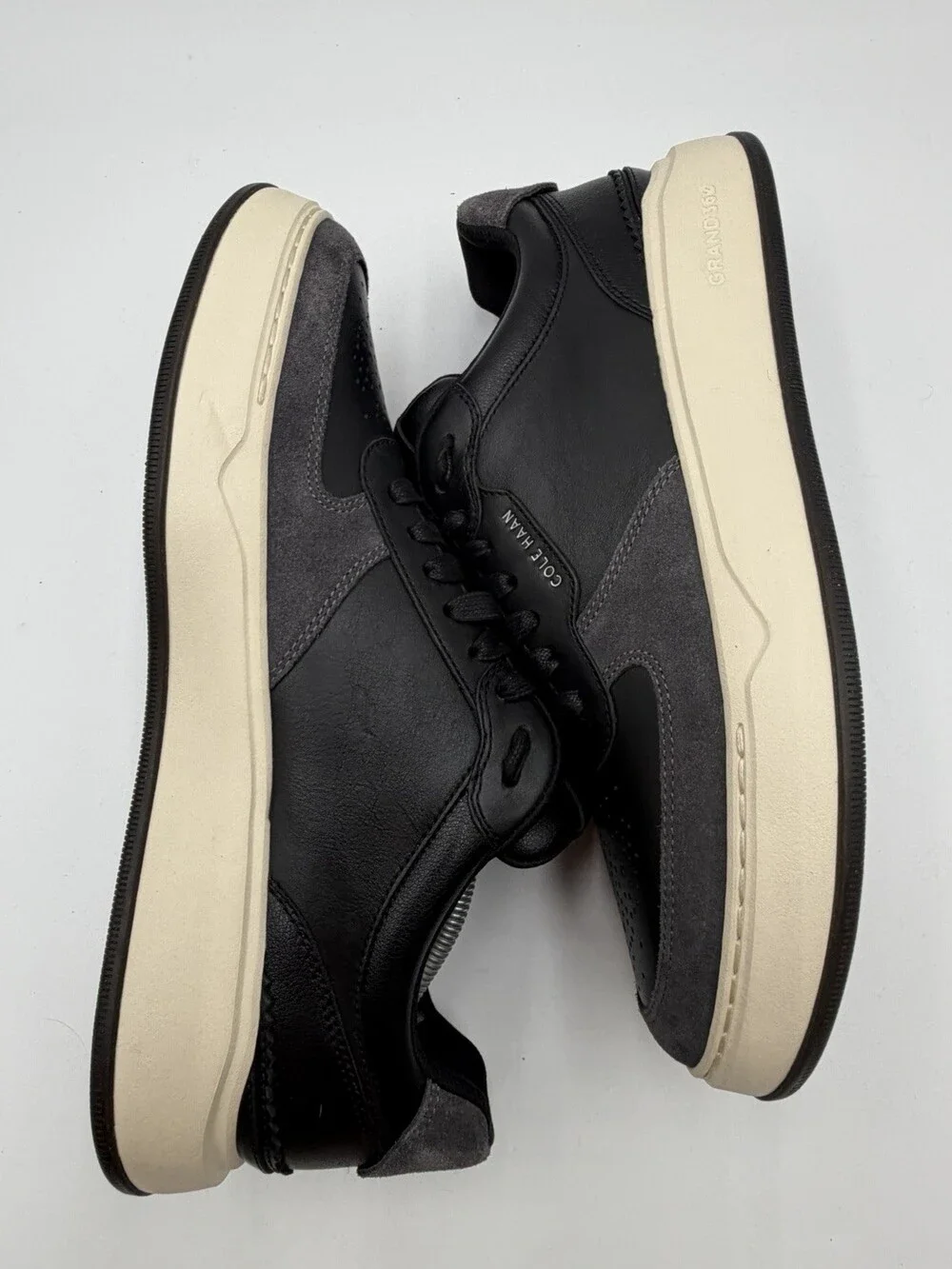 Cole Haan GrandPro Sneakers Black Leather Men’s 11.5 Casual Lace Up Shoes